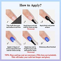 Bevimee Quick Dry Nail Polish 12Ml Blue Aurora Mermaid Nail Polish 3Min Fast Air Dry Finger Nail Polish Glossy Shine Finish Long