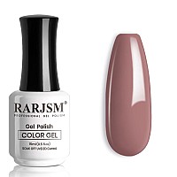 Rarjsm Gel Nail Polish Opaque Rose Brown Skin Tone Milky Gel Nail Polish 15Ml 1 Piece Neutral Color Soak Off Uv Led Cured Nail G