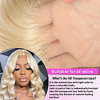 Supsyousf 36 Inch 613 Lace Front Wig Human Hair 13X4 Body Wave Blonde Lace Front Wigs Preplucked With Baby Hair 613 Hd La