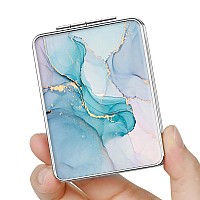 Dcdcee Pocket Mirror Small Travel Mirror With Magnification Portable Doublesided Magnifying Cosmetic Mirror For Daily Blue M