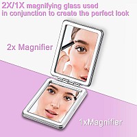 Dcdcee Pocket Mirror Small Travel Mirror With Magnification Portable Doublesided Magnifying Cosmetic Mirror For Daily Forest