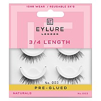 Eylure Press On Preglued False Eyelashes Light Wispy Accent Lash No 003 Twin Pack