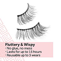 Eylure Press On Preglued False Eyelashes Light Wispy Accent Lash No 003 Twin Pack