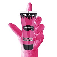 Meicoly Cream Dark Hot Pink Face Body Paint237Oz Large Tube Water Based Full Body Paint For Adults And Childrenprofessional F