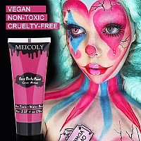 Meicoly Cream Dark Hot Pink Face Body Paint237Oz Large Tube Water Based Full Body Paint For Adults And Childrenprofessional F