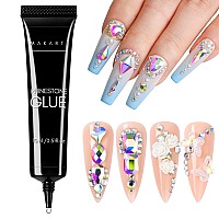 Makartt Nail Rhinestone Glue Gel Nail Glue For Rhinestones For 3D Nails Super Strong Rhinestone Glue For Valentines Day Nail A