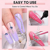 Makartt Nail Rhinestone Glue Gel Nail Glue For Rhinestones For 3D Nails Super Strong Rhinestone Glue For Valentines Day Nail A