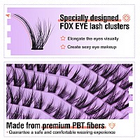 Fox Eye Lash Extension Kit Cat Eye Lash Clusters L Curl Wispy Natural Looking Diy Eyelash Extensions Kit With Bond And Seal By M