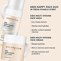 Evereden Kids Happy Face Duo Fresh Pomelo Multivitamin Kids Face Wash Kids Face Cream Set Clean Vegan Skin Care For K