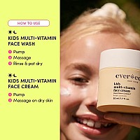 Evereden Kids Happy Face Duo Fresh Pomelo Multivitamin Kids Face Wash Kids Face Cream Set Clean Vegan Skin Care For K