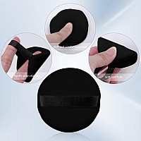 Flytianmy 9Pcs Powder Puffs 216 Inch Round Face Makeup Puff For Body Loose Powder Beauty Makeup Tool Blacknudepink