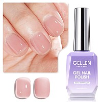 Gellen Nude Pink Gel Nail Polish 18Ml 1Pc Jelly Gel Polish Sheer Neutral Color Nail Polish Translucent Soak Off Uv Led Nail Gel