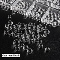 Clear Water Beads For Nail Art 3D Water Droplets Beads 37Mm Transparent Round Bubble Balls For Nail Decoration Y2K Nail Char