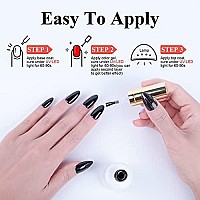 Imtiti Gel Nail Polish1 Pcs 15Ml Black Color Gel Polish Soak Off Led Longlasting Nail Gel Polish Diy Nail Art Starter Manicur