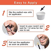 Anreacho Nose Wax Kit For Men And Women 100G Nose Hair Wax With 20 Applicators Ear Hair Removal For Men At Home Safe Easy Quic