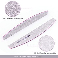 Canvalite 50 Pcs Nail File Professional Nail Files Reusable Double Sided Emery Board100180 Grit Nail Styling Tools For Home A