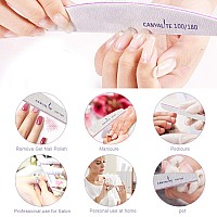 Canvalite 50 Pcs Nail File Professional Nail Files Reusable Double Sided Emery Board100180 Grit Nail Styling Tools For Home A