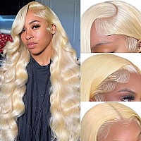 Siyusi Blonde Wig Human Hair Pre Plucked With Baby Hair 613 Lace Front Wigs Human Hair 30Inch 180 Density 13X4 Hd Lace Frontal