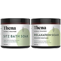 Thena Organic Sitz Bath Soak Relaxation Soak Bundle 100 Natural Relaxing For Detox Stress Relief With Arnica Peppermint P