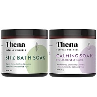 Thena Organic Sitz Bath Soak Calming Soak Bundle 100 Natural Gentle With Colloidal Oatmeal Manuka Honey Soothe Dry Skin N