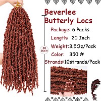 Beverlee Ginger Butterfly Locs Crochet Hair 20 Inch Distressed Faux Locs Prelooped 350 Goddess Locs Crochet Braids Handmade Ext