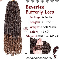 Beverlee 20 Inch Pre Twisted Butterfly Locs Crochet Hair 6 Packs Ombre Blonde Distressed Butterfly Twist Locs Hair Prelooped Me