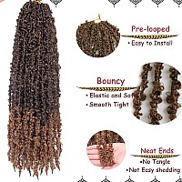 Beverlee 20 Inch Pre Twisted Butterfly Locs Crochet Hair 6 Packs Ombre Blonde Distressed Butterfly Twist Locs Hair Prelooped Me