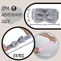 Vitever 4 Pack Spa Headband For Washing Face Girls Makeup Headband Bow Tie Hair Band Women Headbands To Facial Clean Elastic