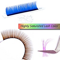 Tdance Colored Lash Extensions Classic Lash Extensions Brown Blue Red Purple Pink Green Yellow Mixed Colored Tray 007Mm Cd Cur