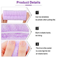 Velscrun 6 Pack Purple Microfiber Bow Tie Hair Band Set Hair Accessories For Womens Facial Care Gifts