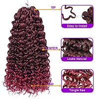 Zrq 8 Packs Curly Crochet Hair18 Inch Beach Curl Water Wave Crochet Hair Tbugnatural Deep Wave Wavy Braids Curly Crochet Hair F