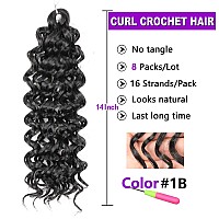 Zrq Gogo Curl Crochet Hair 14 Inch Beach Curl Crochet Hair Natural Hairstyles 8 Packs Water Wave Deep Twist Crochet Hair For Wom