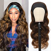 Ombre Headband Wig Human Hair Wigs For Black Women Human Hair 20 Inch Body Wave Honey Blonde Wig 427 Highlight Wear And Go Wig