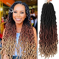 Soft Locs 26 Inch 7 Packs Ombre Crochet Hair Pre Looped Faux Locs Crochet Hair For Black Women Butterfly Locs Hair Nu Goddess Br