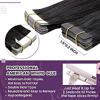 Laavoo Human Hair Tape In Extensions Tape In Hair Extensions Ombre Black To Medium Brown Mix Caramel Blonde Hair Extensions Tape