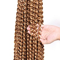 Leeven 30 Inch Blonde Water Wave Crochet Passion Twist Hair For Butterfly Locs 1 Pack Curly Passion Twist Crochet Hair For Black