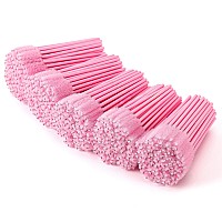 Tbestmax 500 Disposable Mascara Wands Eyelash Brush Pink Spoolies For Eyebrow Eye Lash Extension