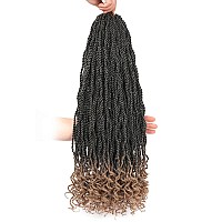 Leeven 24 Inch Senegalese Twist Crochet Hair 8 Packs Ombre Honey Blonde Long Wavy Crochet Twist Pre Looped Small Hanava Twist Wi