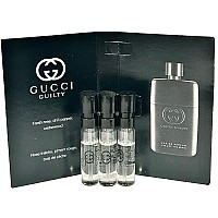 Gucci Guilty Eau De Parfum Sample Perfume Men Edp Spray Pour Homme Mini Small Travel Size 15 Ml 005 Set Of 3