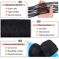 Ruiyok 5 Roll Brazilian Wool Hair Hand Knitting Brazilian Wool For Braiding Hair Natural Black Wool Hair For Crochet Braid Faux