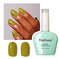 Firedeep Kiwi Green Gel Nail Polish 16Ml Green Yellow Gel Polish Uvled Soak Off Gel Polish Spring Summer Colored Gel Nail Poli