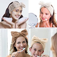 Ahoney 4 Pack Skin Care Headbands Facewash Headband Women Girls Microfiber Spa Headband Elastic Towel Headband Facial Makeup Hea