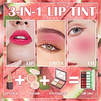 Sulily 6 Colors Lip Glosskorean Waterproof Lip Tint Stain Moisturizing Natural Mini Liquid Lipstickmultiuse Lip And Cheek Tin