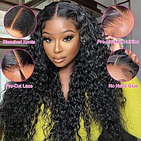 6X4 Deep Wave Lace Front Wigs Human Hair 180 Density Glueless Wigs Human Hair Pre Plucked Pre Cut 6X4 Deep Wave Closure Wig Huma