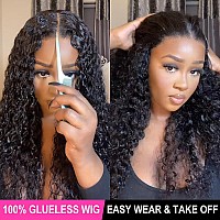 6X4 Deep Wave Lace Front Wigs Human Hair 180 Density Glueless Wigs Human Hair Pre Plucked Pre Cut 6X4 Deep Wave Closure Wig Huma