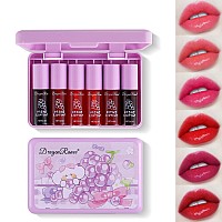 6 Colors Lip Tint Stain Setkorean Lip Gloss Velvet Lip Tint Watery Mini Liquid Lipstickmultiuse Lip And Cheek Tint Waterpro