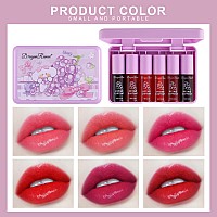 6 Colors Lip Tint Stain Setkorean Lip Gloss Velvet Lip Tint Watery Mini Liquid Lipstickmultiuse Lip And Cheek Tint Waterpro