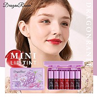 6 Colors Lip Tint Stain Setkorean Lip Gloss Velvet Lip Tint Watery Mini Liquid Lipstickmultiuse Lip And Cheek Tint Waterpro