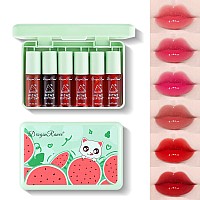 6 Colors Lip Tint Stain Set Korean Lip Tintmini Liquid Lipstick Multiuse Lip And Cheek Tint Watery Lip Stain Long Lasting Wat