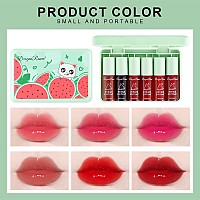 6 Colors Lip Tint Stain Set Korean Lip Tintmini Liquid Lipstick Multiuse Lip And Cheek Tint Watery Lip Stain Long Lasting Wat